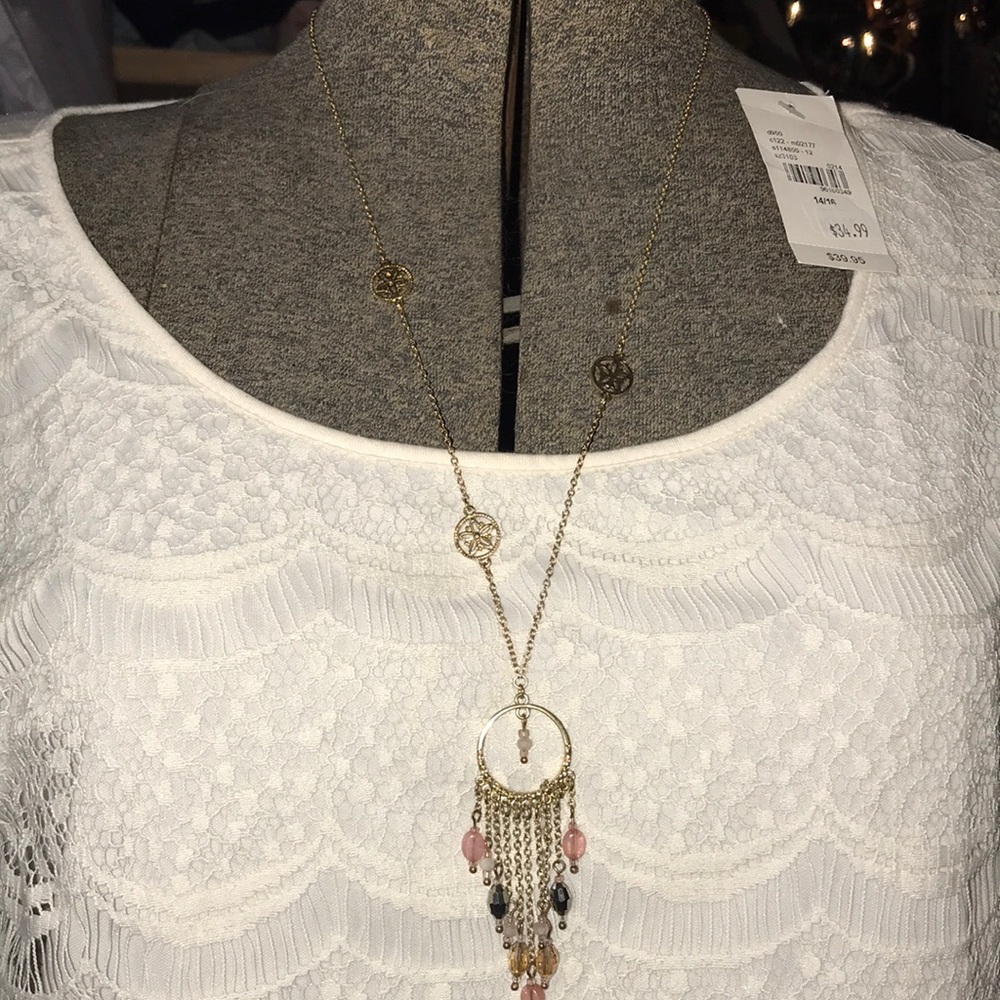 Dream catcher beaded necklace